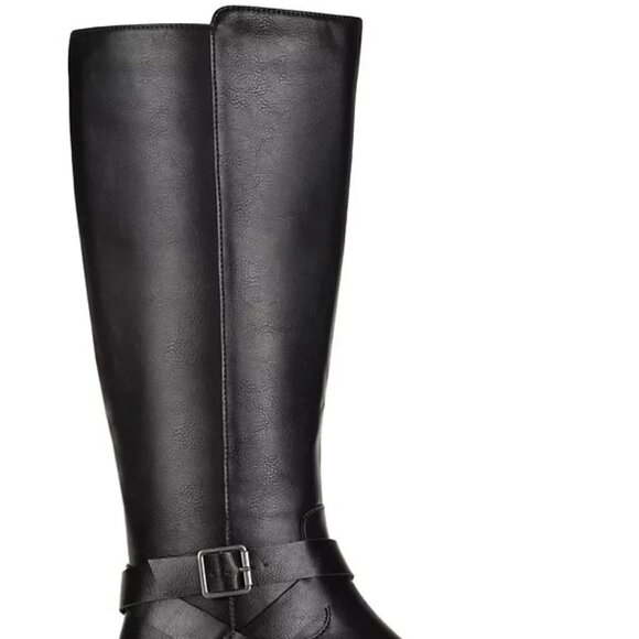 Style & Co Margoo Riding Boots Black Regular Calf 6M Block Heel MSRP $59 - Picture 2 of 7
